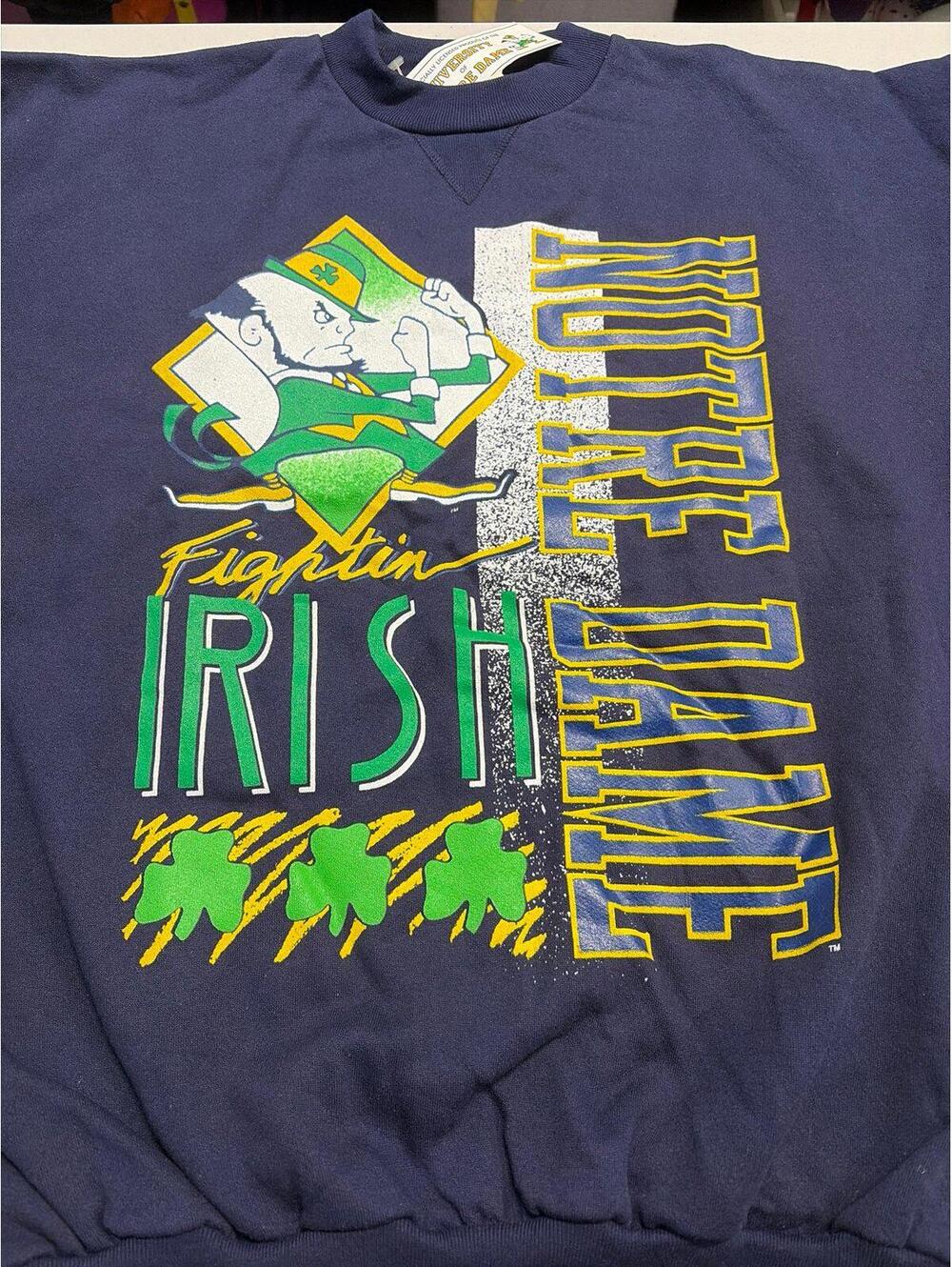 NWT- vintage-90s- Notre Dame Sweatshirt Champion men's XL MADE IN USA